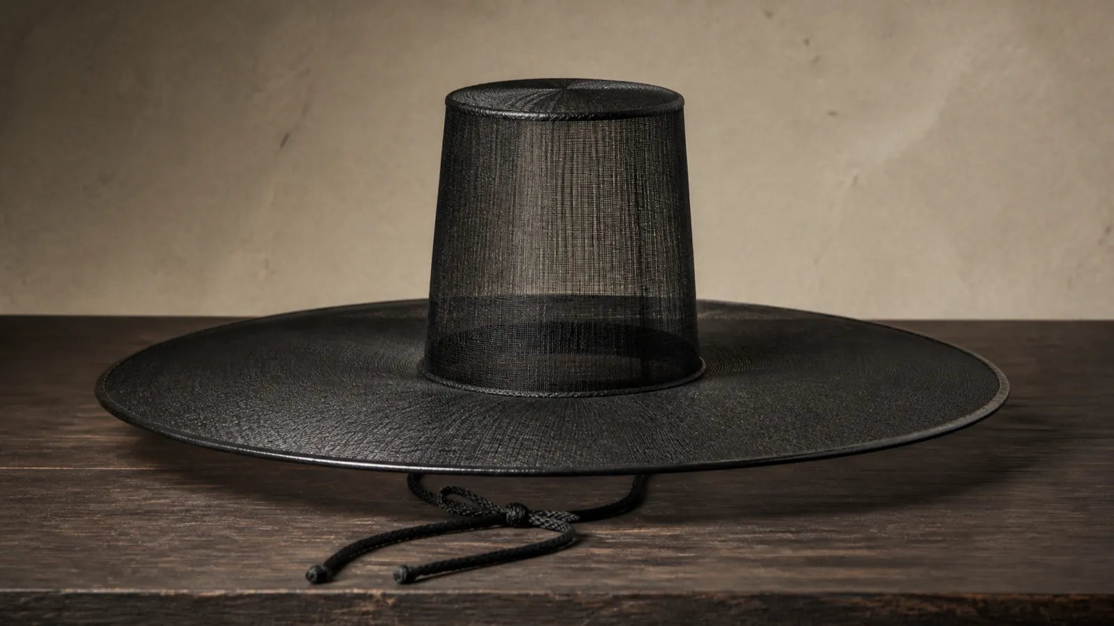 AI reconstruction explaining the horsehair crown and bamboo brim structure of the Joseon heukrip