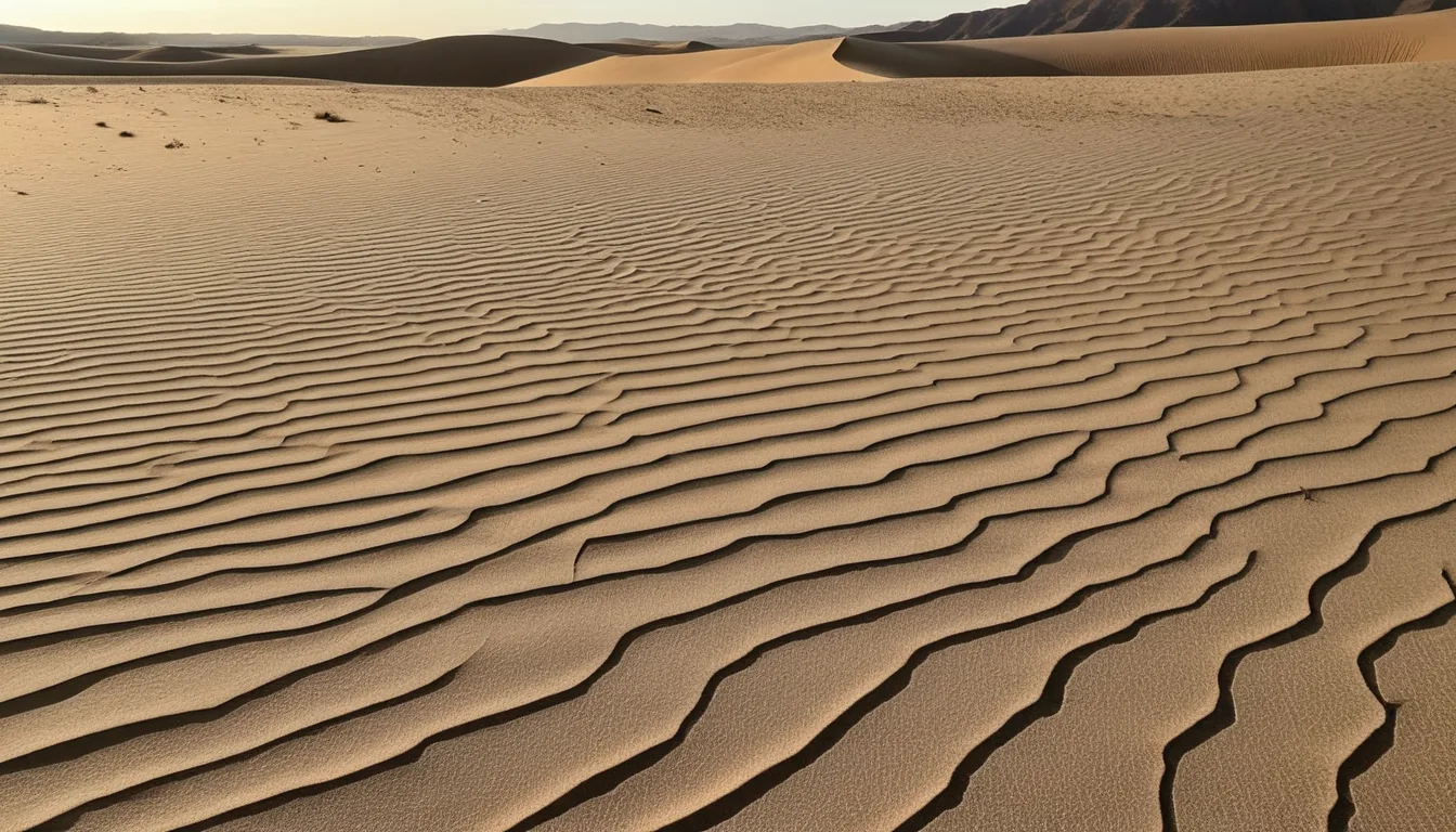 AI-generated illustration of wind-swept dry desert ground